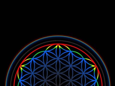 sacred geometry flower of life 3D background wallpaper phone