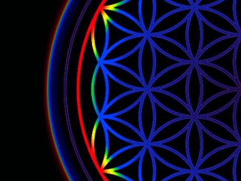 geometry sacred flower of life 3D wallpaper background phone
