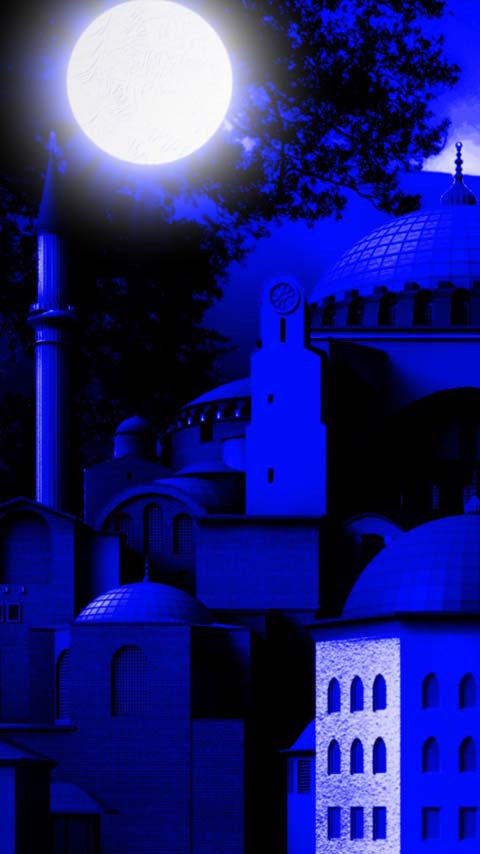 mosque dark blue wallpaper background phone