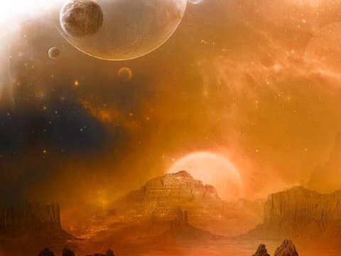 strange alien world orange wallpaper background phone