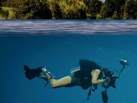 diver deep ocean blue wallpaper background phone