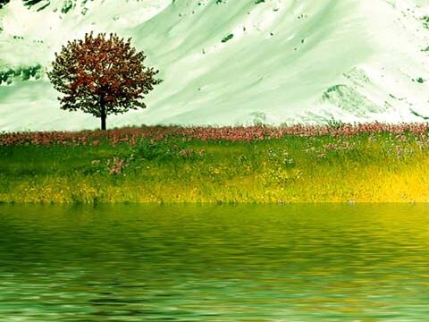 twin peaks green mountains lake wallpaper background phone