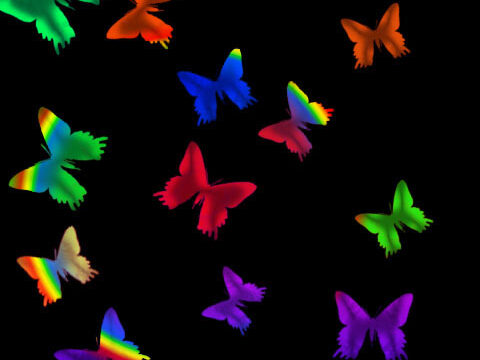 glass butterflies colorful black dark wallpaper background phone