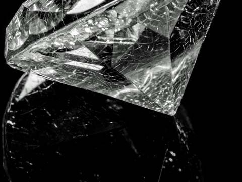 diamond crystal white gem dark black background wallpaper phone