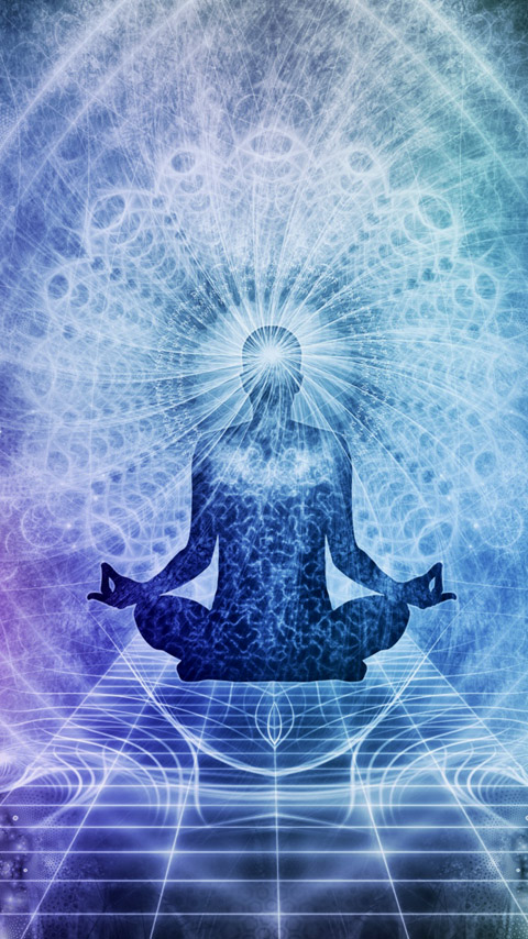 meditating chakras new age blue purple wallpaper background phone