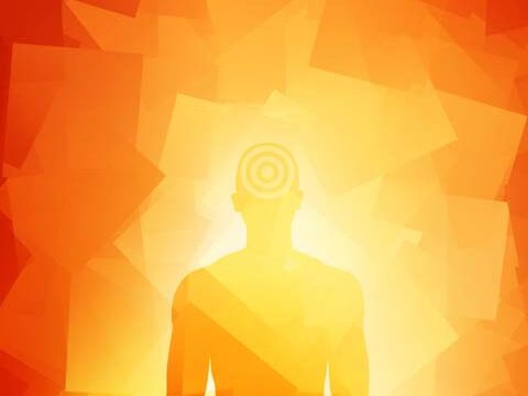 meditation yoga fire orange yellow background phone wallpaper