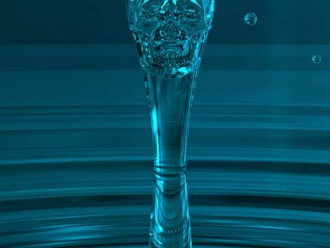 water drop skull wallpaper background phone