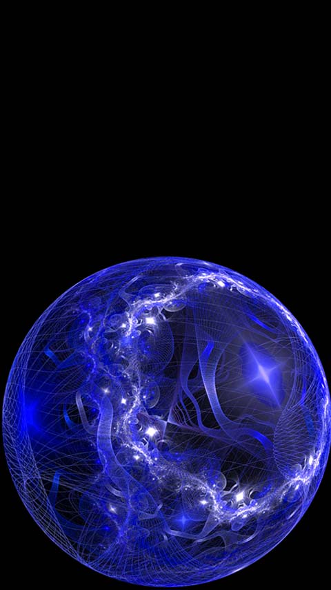3D blue sphere wallpaper background phone