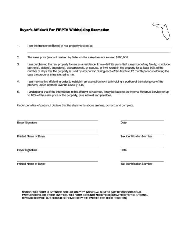 Exceptions from FIRPTA Withholding free printable pdf form