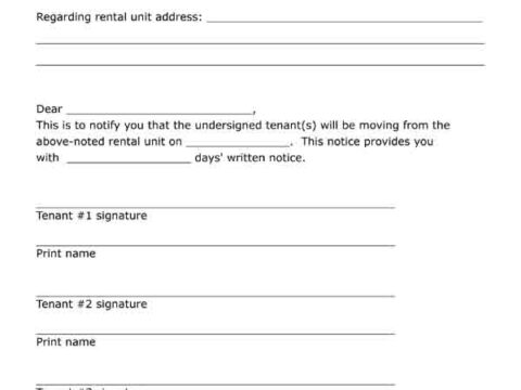 notice of intent to move out free printable form