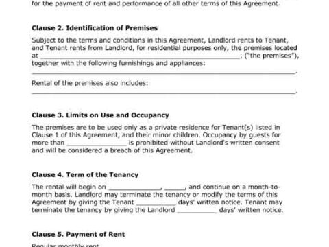 rental agreement month-to-month free printable pdf format