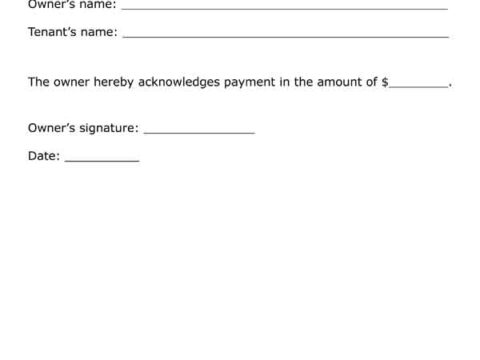 security deposit receipt for payment free pdf printable