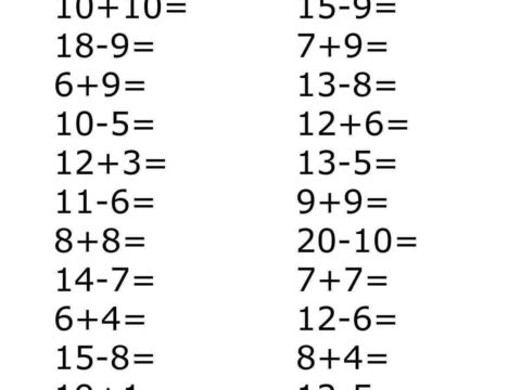 basic addition subtraction mixed worksheet printable free 1st 2nd grade