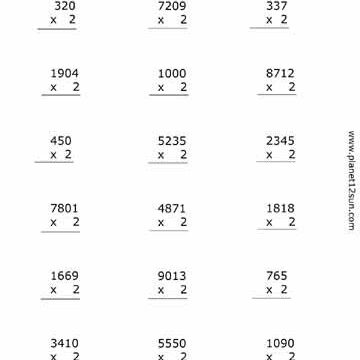 Multiplying worksheet