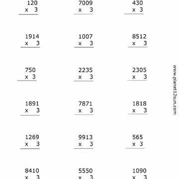 Multiplying worksheet