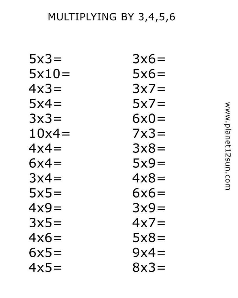 Multiplication With Large Numbers Worksheet.pdf Arithmetics – Multiplying Large Numbers – planet12sun.com